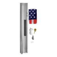 Valley Forge 20' Aluminum 5-Piece In-Ground Flag Pole Kit with Nylon United States of America Flag