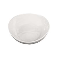 Elite Global Solutions Maya 48 oz. Cream Reactive Glaze Irregular Round Melamine Bowl - 6/Case