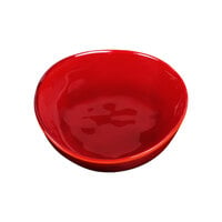 Elite Global Solutions Maya 10 oz. Red Reactive Glaze Irregular Round Melamine Bowl - 6/Case