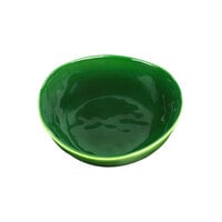 Elite Global Solutions Maya 17 oz. Green Reactive Glaze Irregular Round Melamine Bowl - 6/Case