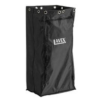 Lavex Premium Black Vinyl Janitor Cart Bag with Zipper