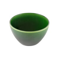 Elite Global Solutions Maya 24 oz. Green Reactive Glaze Round Melamine Bowl - 6/Case