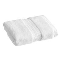 1888 Mills Oasis Terry 16" x 30" White 100% Ring-Spun Combed Cotton Hand Towel 5 lb. - 96/Case