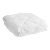 1888 Mills Eco Comfort 72" x 84" White Full Size 100% Recycled Polyester Comforter - 4/Case