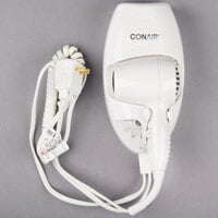 Conair 134W Mini Turbo White Wall Mount Hair Dryer with Nightlight - 1600W