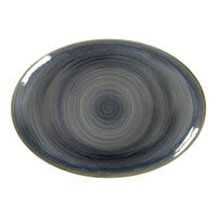 RAK Porcelain Rakstone Spot 12 5/8" x 9 1/16" Jade Porcelain Oval Platter - 6/Case