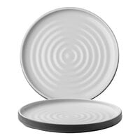 Chef & Sommelier Geode 8 1/2" Charcoal Stackable Stoneware Plate by Arc Cardinal - 12/Case