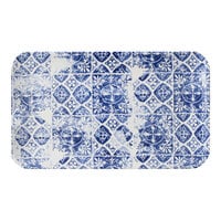 Dudson Maker's Porto 10 5/8 x 6 1/4" Blue Rectangular China Plate by Arc Cardinal - 12/Case