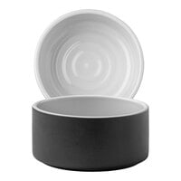 Chef & Sommelier Geode 12 oz. Charcoal Stackable Stoneware Bowl by Arc Cardinal - 24/Case