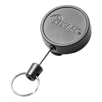 KEY-BAK Mid6 Standard-Duty Black Keychain with Swivel Belt Clip, Split Ring, and 36" Retractable Dupont Kevlar® Cord 0006-002