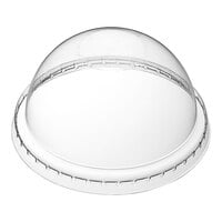 Choice 4 oz. Clear Round Dome Frozen Yogurt Lid with No Hole - 50/Pack