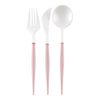 Sophistiplate Bella White / Blush Plastic Cutlery - 288/Case