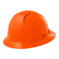 Lift Safety Briggs Hi-Viz Orange 4-Point Ratchet Suspension Vented Full Brim Hard Hat HBFC-20HO