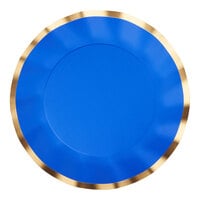 Sophistiplate 10 1/2" Everyday Blue Wavy Paper Dinner Plate - 96/Case