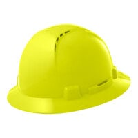 Lift Safety Briggs Hi-Viz Yellow 4-Point Ratchet Suspension Vented Full Brim Hard Hat HBFC-20HV