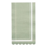 Sophistiplate Sage Scalloped Edge Paper Guest Towel - 240/Case