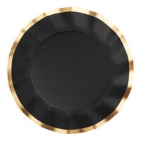 Sophistiplate 10 1/2" Everyday Black Wavy Paper Dinner Plate - 96/Case