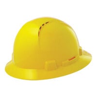 Lift Safety Briggs Yellow 4-Point Ratchet Suspension Vented Full Brim Hard Hat HBFC-7L