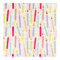 Sophistiplate Birthday Candles Paper Cocktail Napkin - 192/Case