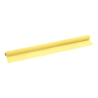 Choice 40 inch x 100' Yellow Plastic Table Cover Roll - 4/Case