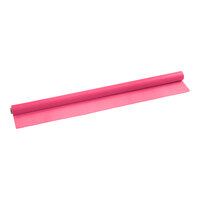 Choice 40 inch x 100' Hot Pink Plastic Table Cover Roll - 4/Case