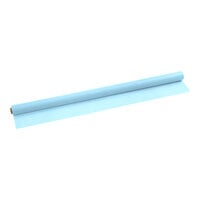 Choice 40" x 100' Light Blue Plastic Table Cover Roll