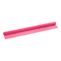 Choice 40 inch x 100' Hot Pink Plastic Table Cover Roll