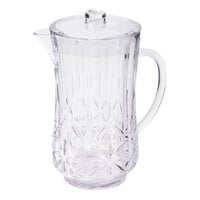 Sophistiplate Traditional 53 oz. Clear SAN Plastic Pitcher with Lid - 6/Pack