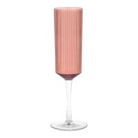 Front of the House Gatsby 6 oz. Rose SAN Plastic Champagne Flute - 12/Pack