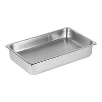 Eastern Tabletop LeXus 32178INS 21" x 13 1/2" 2-Piece Rectangular Stainless Steel Food Pan and Water Set for 32178