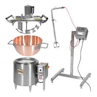 Savage Bros Electric Candy Stove Kit with Copper Kettle, Agitator, and Stand Mount Thermometer - 208-240V, 1 Phase, 5300W