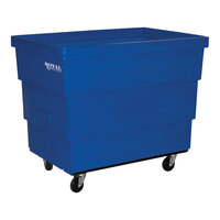 Royal Basket Trucks R11-BLX-RCA-4HNN 14 Cu. Ft. Blue Recycle Cart with 4 Swivel Casters