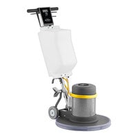 Lavex Pro 20" Heavy-Duty Single Speed Rotary Floor Machine with Pad Driver, Scrub Brush, and 4 Gallon Solution Tank - 175 RPM