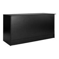 70" x 20" x 38" Black Cash Register and Checkout Service Counter