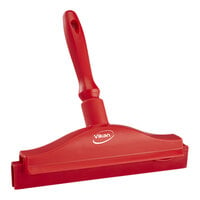 Vikan 9 13/16" Ultra-Hygienic Double Blade Rubber Hand Squeegee with Plastic Frame and Replacement Cassette