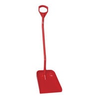 Vikan 14" Wide Red Ergonomic Polypropylene Food Service Shovel 56014