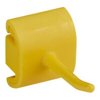 Vikan 10126 3" Yellow Single Hook Hygienic Wall Bracket