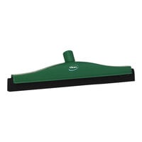 Vikan 15 3/4" Double Blade Rubber Floor Squeegee with Plastic Frame and Replacement Cassette
