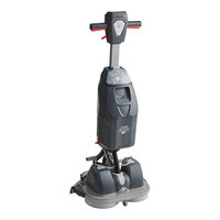 NaceCare Solutions NUC 244NX K-913741-C2B 18" Cordless Walk Behind Compact Floor Scrubber with 2 Lithium-Ion Batteries and Charger - 0.8 Gallon