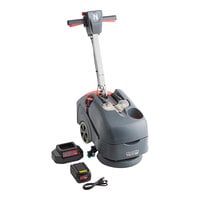 NaceCare Solutions TGB 516NX K-912821-C 16" Cordless Walk Behind Compact Floor Scrubber with Lithium-Ion Battery, Charger, and Pad Driver - 5 Gallon