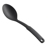Choice 12" Black Solid Heat-Resistant Nylon Spoon