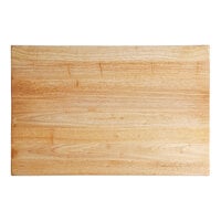 Choice 24" x 16" x 1 3/4" Wood Cutting Board with Rounded Edges