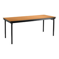 National Public Seating Max Seating 36" x 96" Fusion Maple Plywood Folding Table with T-Mold Edge