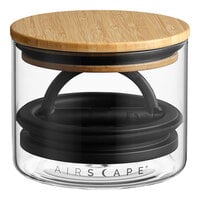 Planetary Design Airscape 10 oz. Glass / Bamboo Round Airtight Food Storage Container AGW04