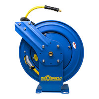 BluBird OSRHD1250 OilShield 1/2" x 50' Dual Arm Retractable Rubber Air Hose Reel with 3' Lead-In Hose