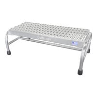 Cotterman 30" x 10" x 10" 1-Step Aluminum Step Stand with UnaGrip Serrated Tread D1160017 - 500 lb. Capacity