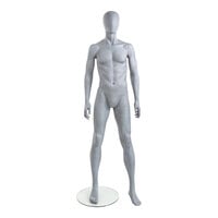 Econoco Slate Male Oval Head Mannequin with Arms at Sides UBM-1