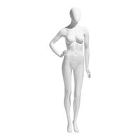 Econoco Eve Female Oval Head Mannequin with Right Hand on Hip and Left Leg Bent EVE-1H-OV