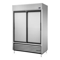 True TSD-47-HC 54 1/8" 2 Section Sliding Solid Door Reach-In Refrigerator