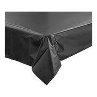 Table Mate 40" x 100' Black Plastic Table Cover Roll - 4/Case